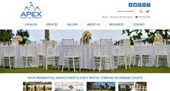 Desktop Screenshot of apextentandparty.com